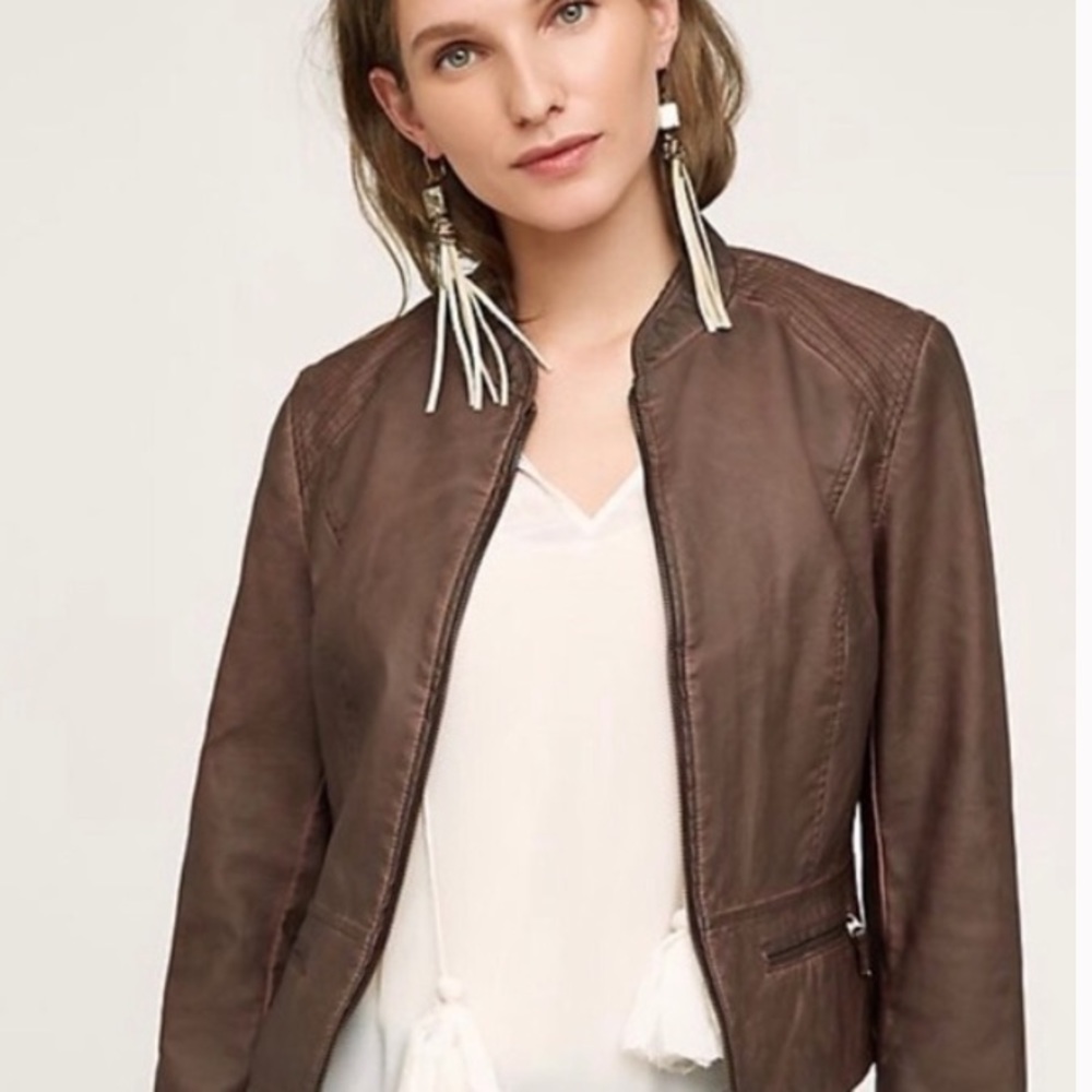 Anthropologie vegan leather jacket 🍁